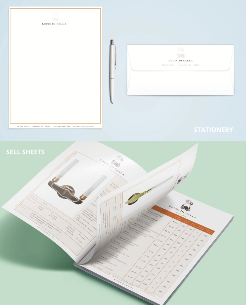 louis di calla fine lighting branding